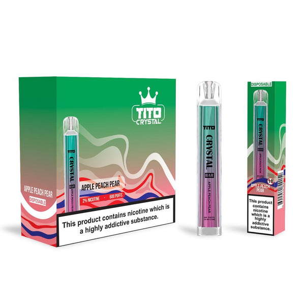 Tito Crystal Bar 600 Engangs Vape (æske med 10 stk)